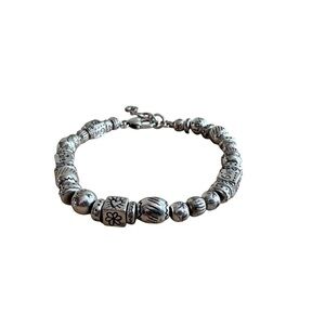 Brighton Give Care Silver Plated Beaded Bracelet Lobster Clasp